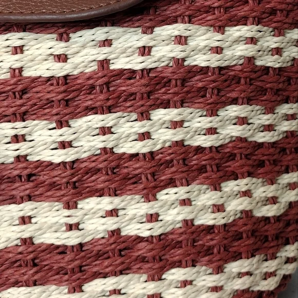 Sun N Sand Horizontal Striped Straw Summer Boho Hand Shoulder Bag - Picture 9 of 14